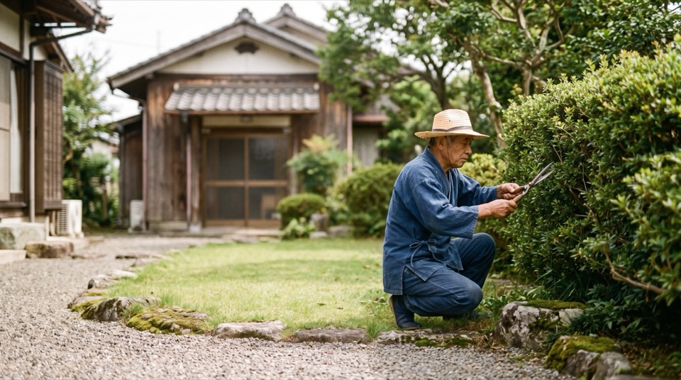庭木伐採・剪定の集客イメージ